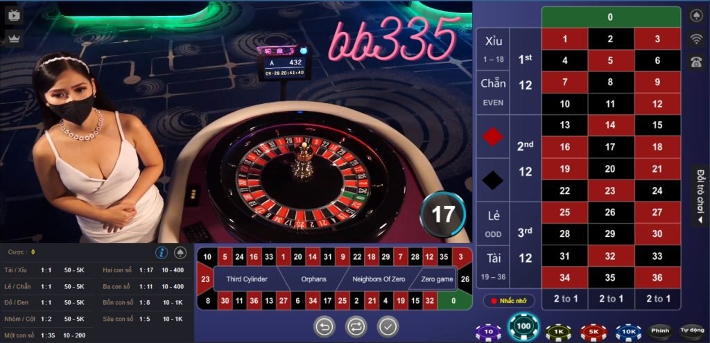 Chơi Roulette live tại nhà cái